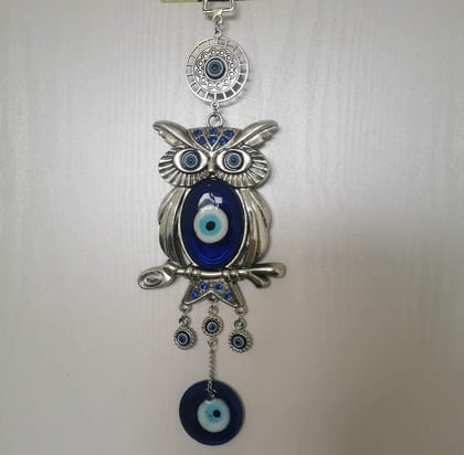 Big Size Evil Eye Hanging for Home Decoration, Lucky Owl Showpieces for Home Decor Nazar Battu for Home Protection, Good Luck Charm and Prosperity at Office and Home