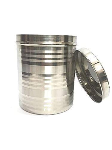 NURAT Stainless Steel Container 5 kg Steel dibba Set - 5 L Steel Utility Container