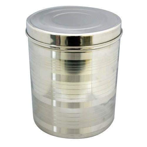 NURAT Stainless Steel Container 5 kg Steel dibba Set - 5 L Steel Utility Container