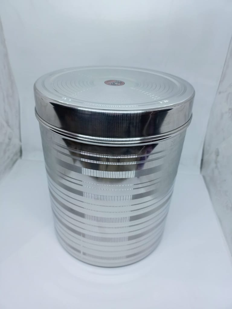 NURAT Stainless Steel Container/Jar/Dabba For Milk/Oil/Lassi - 5 Litre (Pack of 1, Silver)