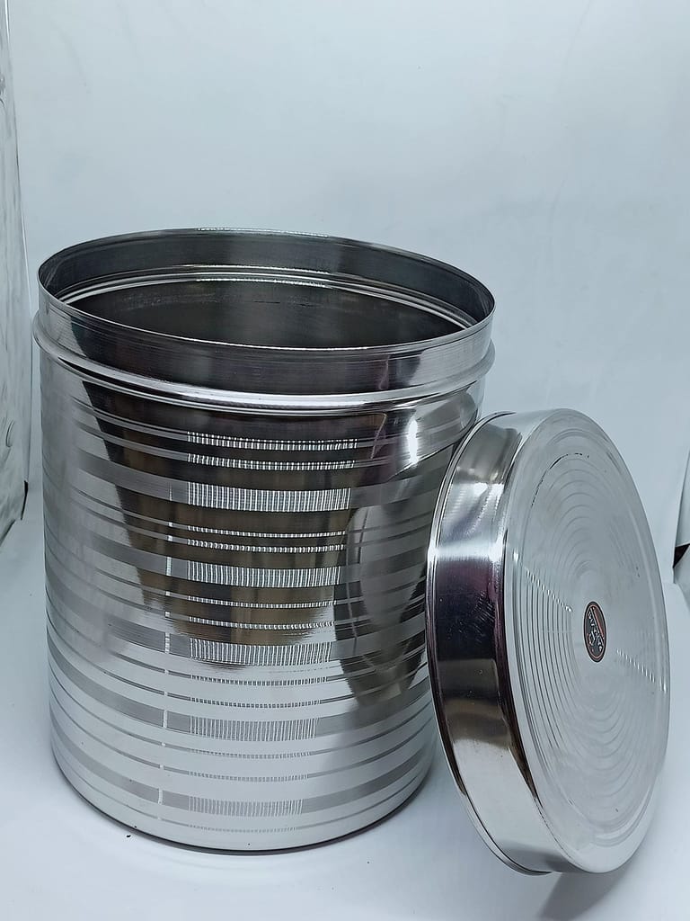 NURAT Stainless Steel Container/Jar/Dabba For Milk/Oil/Lassi - 5 Litre (Pack of 1, Silver)