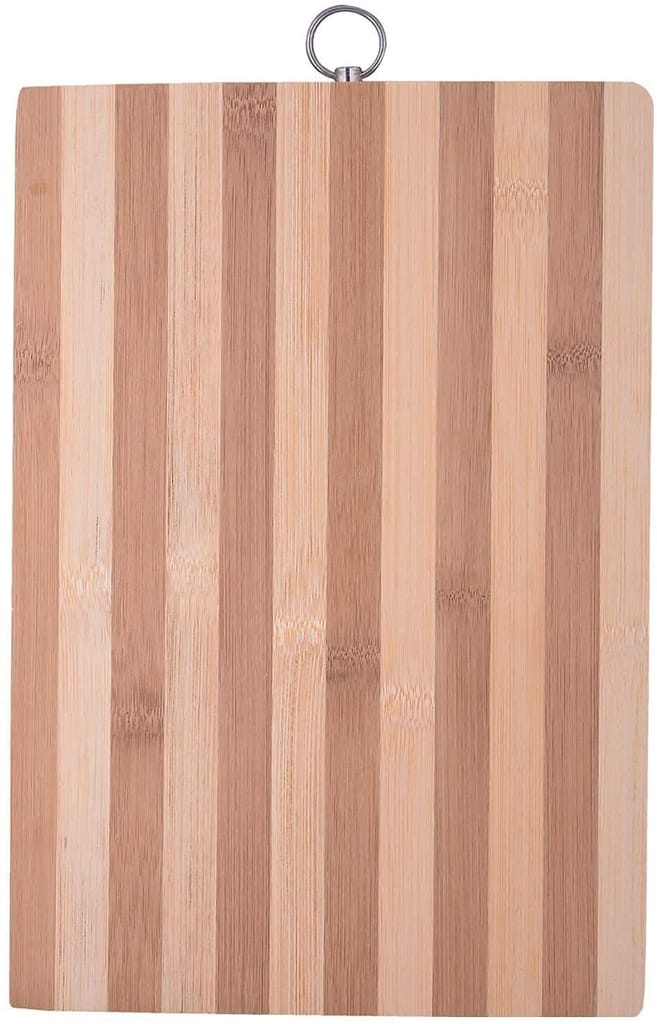 Wooden Vegetable Cutting Board - Large Organic Bamboo Chopping Board for Kitchen with Handle Slicing Board for Fruit, Meat, Cheese Knife Friendly Size 34 * 24 cm