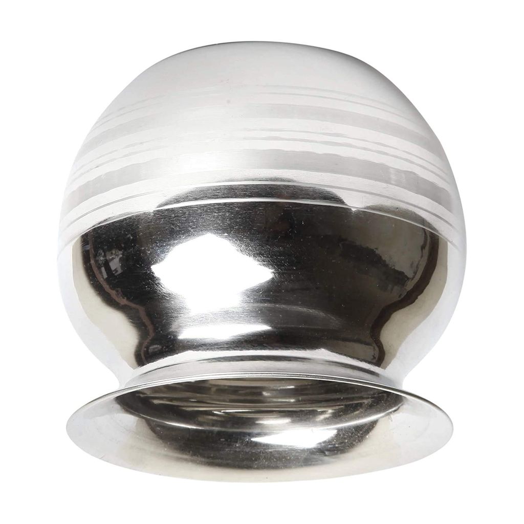 NURAT1000 ML/ 1 Liter (Pack of 1) Heavy Stainless Steel Water Storage Lota/Kalash/Chambu/Tumbler for Pooja/Pongal/Sankranti Puja/Wedding/Marriage/Karvachauth, Big Size (Metallic Silver)