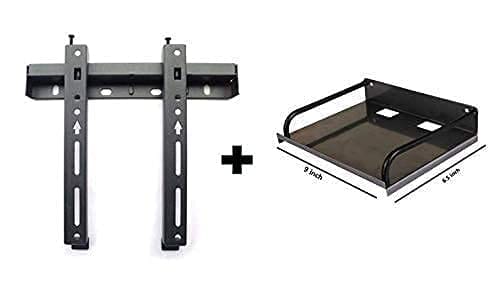 NURAT TV Wall Mount Bracket Built With Primmum Quality for Mount 17 to 43 inch LCD | LED | 4K | Smart TV | Universal TV Wall Stand Black and Multi-Purpose Metal Wall Mount Stand And Free with TV Stand