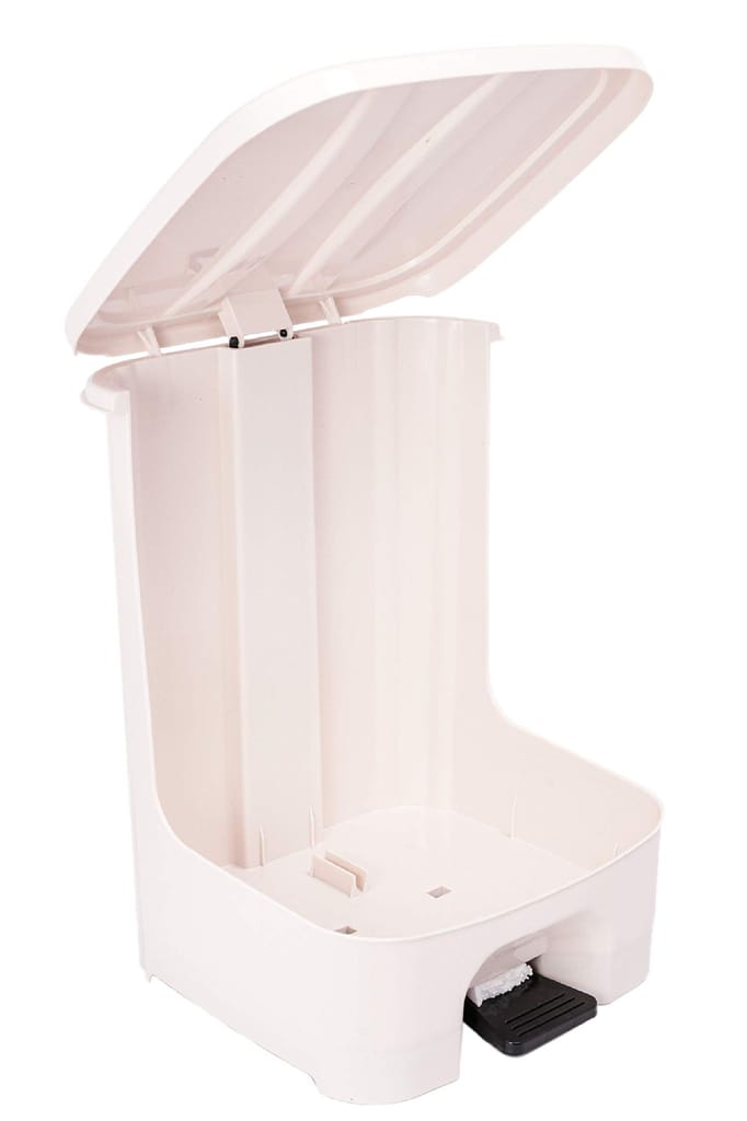 NURAT18 L Modern Step On Dustbin With Lid For Kitchen(Light Blue)