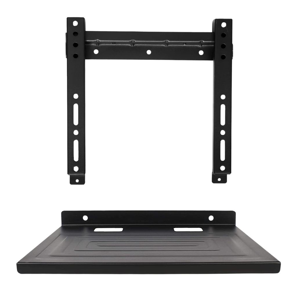 NURATCombo TV Stand Hanger Holder Universal Fixed TV Wall Stand with Set Top Box Self