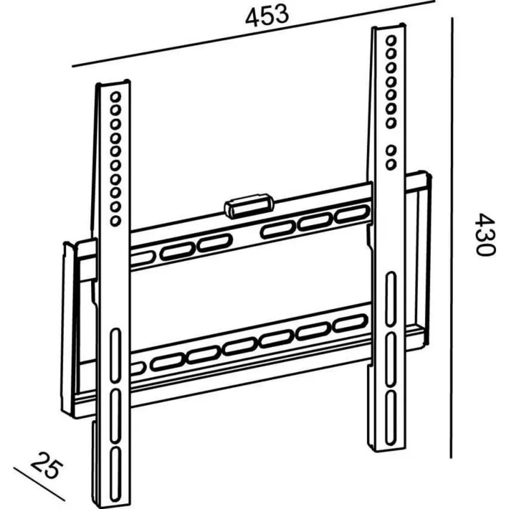 NURATCombo TV Stand Hanger Holder Universal Fixed TV Wall Stand with Set Top Box Self