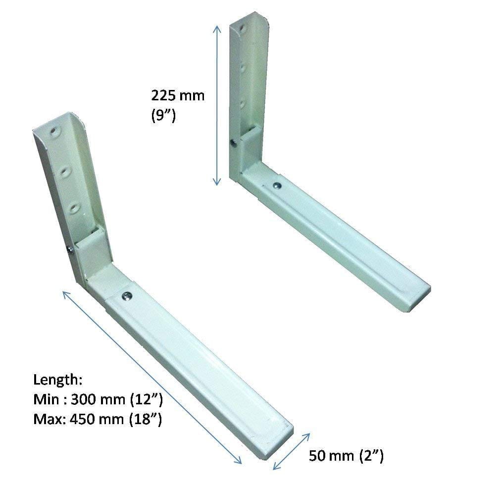 NURATUniversal Microwave Oven Wall Mount Stand/Bracket Wall Mount with Min to Max Length Adjustable Mechanism- 1 Pcs