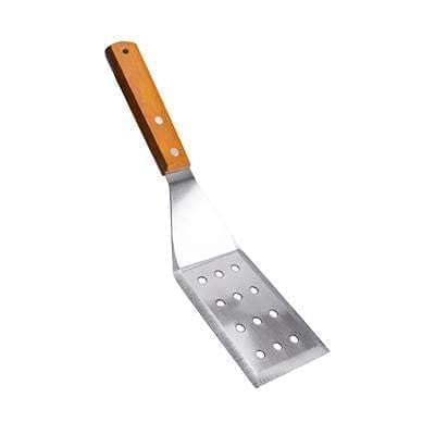 NURAT Royal & Modern Looks Stainless Steel Pizza Pastry Cake Tikki Lifter Usable for Searving, Picking & Lifting, Turner Spoon Spatula with Holes for Extra Oil Extraction with Wooden Handle(11 inch)