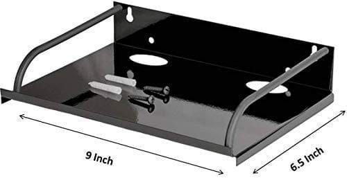 NURAT Metal Set Top Box Stands | Wi Fi Router/Holder Steel Wall Shelf | Unbreakable DTH Stand for Mobile TV Connection for Home Pack of 1,Black