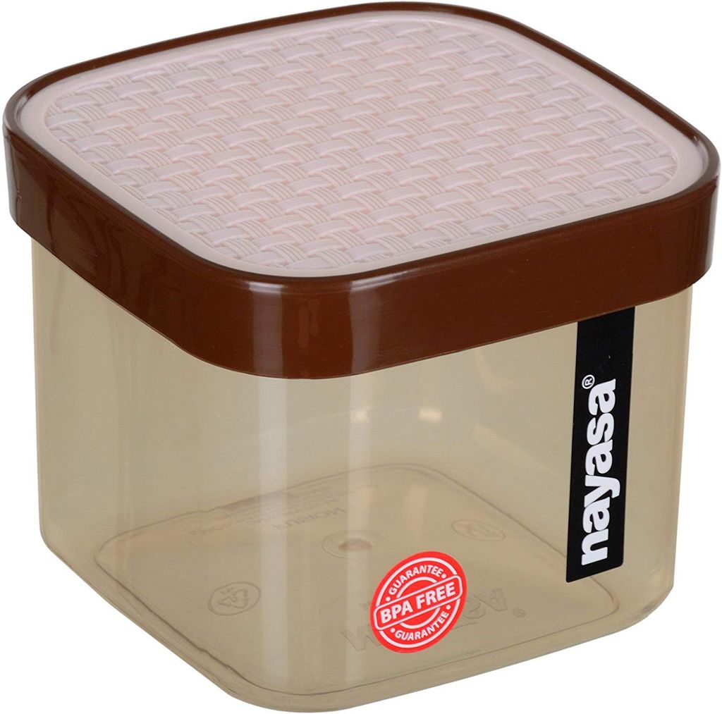 Nayasa Superplast Fusion Plastic Container Set, 750 ml, Set of 3, Brown (SKU-NAYASA-222)