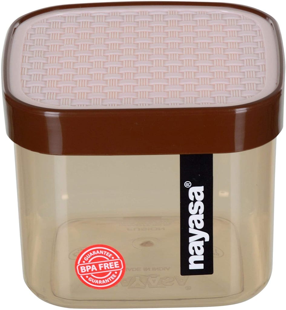 Nayasa Superplast Fusion Plastic Container Set, 750 ml, Set of 3, Brown (SKU-NAYASA-222)