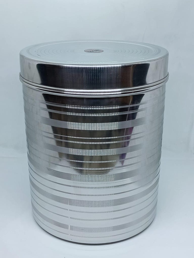 NURAT Stainless Steel Container/Jar/Dabba For Milk/Oil/Lassi - 3 Litre (Pack of 1, Silver)