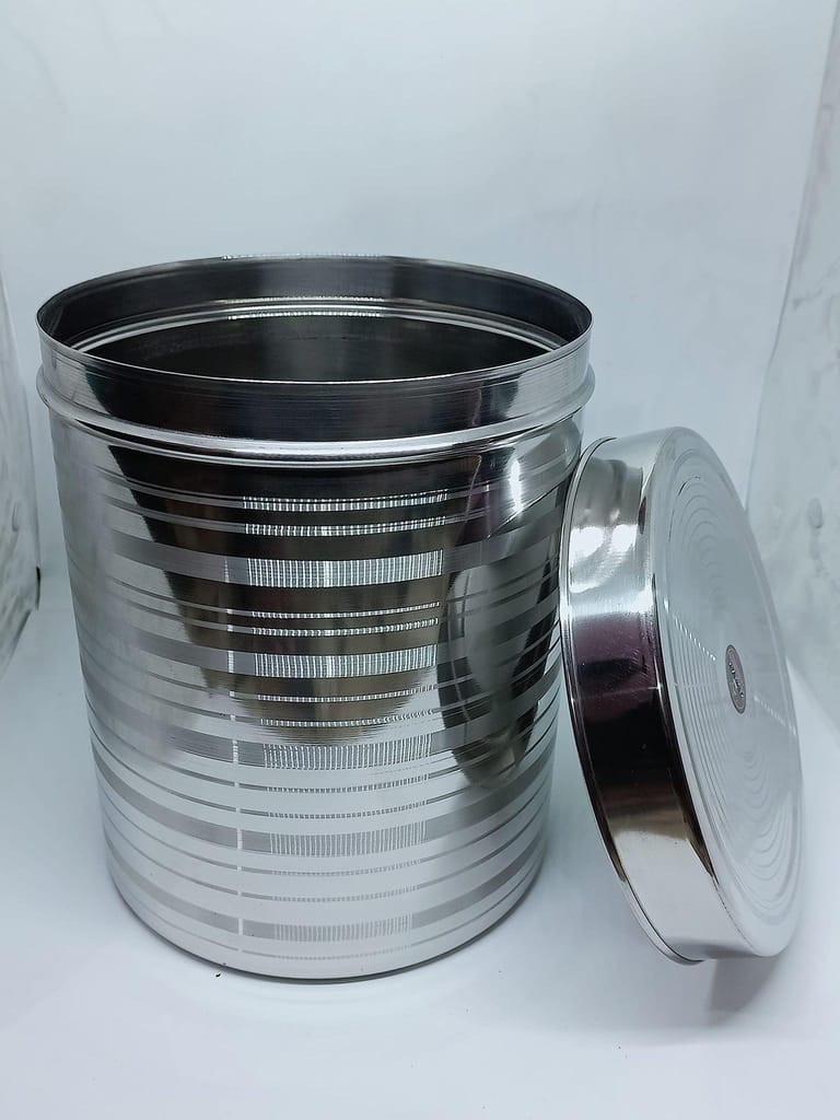 NURAT Stainless Steel Container/Jar/Dabba For Milk/Oil/Lassi - 3 Litre (Pack of 1, Silver)