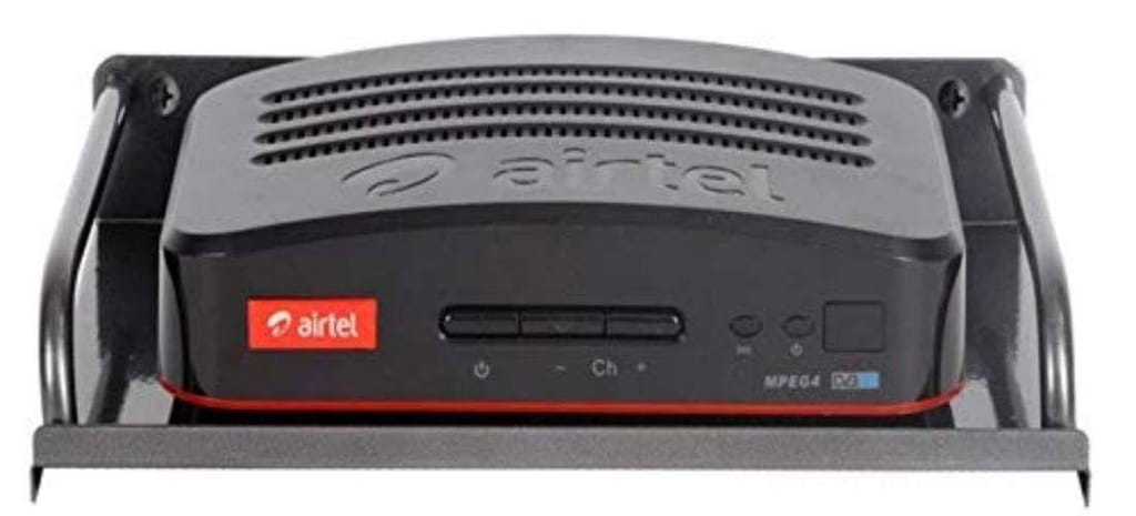 NURAT Metal Stainless Steel Set Top Box Stands | Wi Fi Router Stand/Holder Steel Wall Shelf | Unbreakable DTH Wall of Stand for Mobile TV Connection, Black