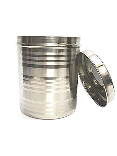 NURAT Stainless Steel Container - 5 Litre, 1 Piece, Silver (lid)