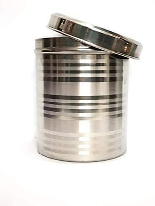 NURAT Stainless Steel Container - 5 Litre, 1 Piece, Silver (lid)