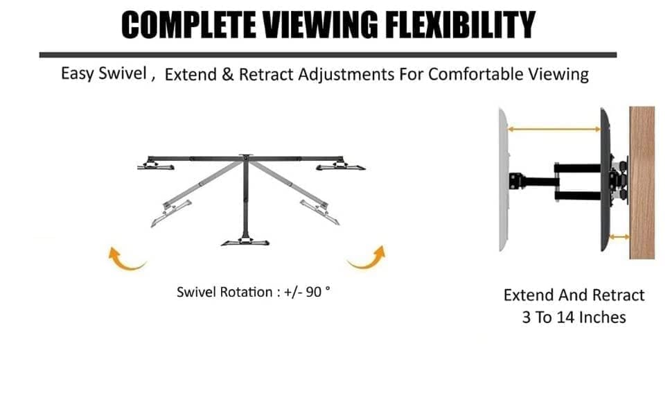 NURAT Premium Heavy Duty Full Motion TV Wall Mount