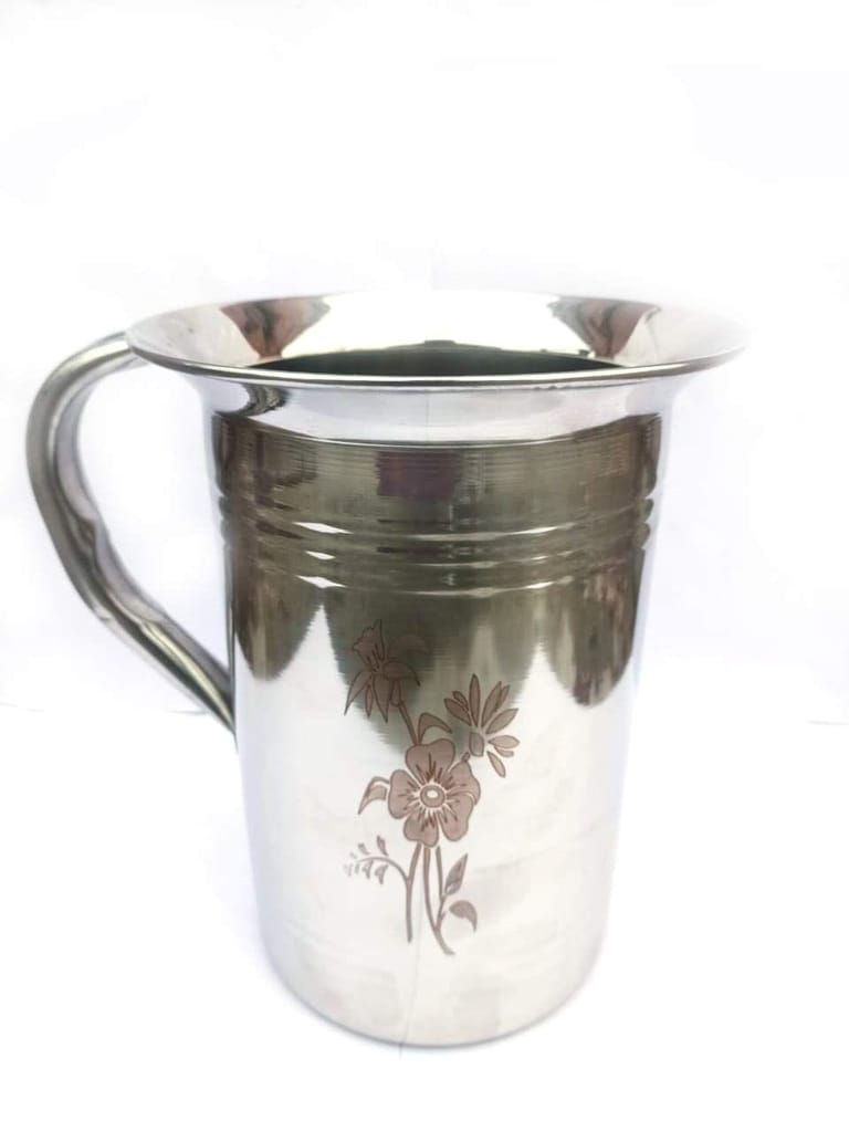 NURAT Multipurpose Stainless Steel Mug- Jug for Bath Camping, Travel, Kitchen use, Daily use Steel Jug with Lid (2000 ml) 2 Liter