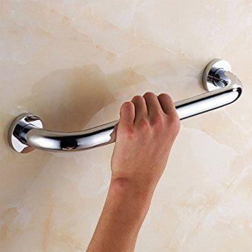 NURAT Heavy Duty Stainless Steel Grab Bar, Steel Handle for Bathroom and Kitchen use 12" (inch)