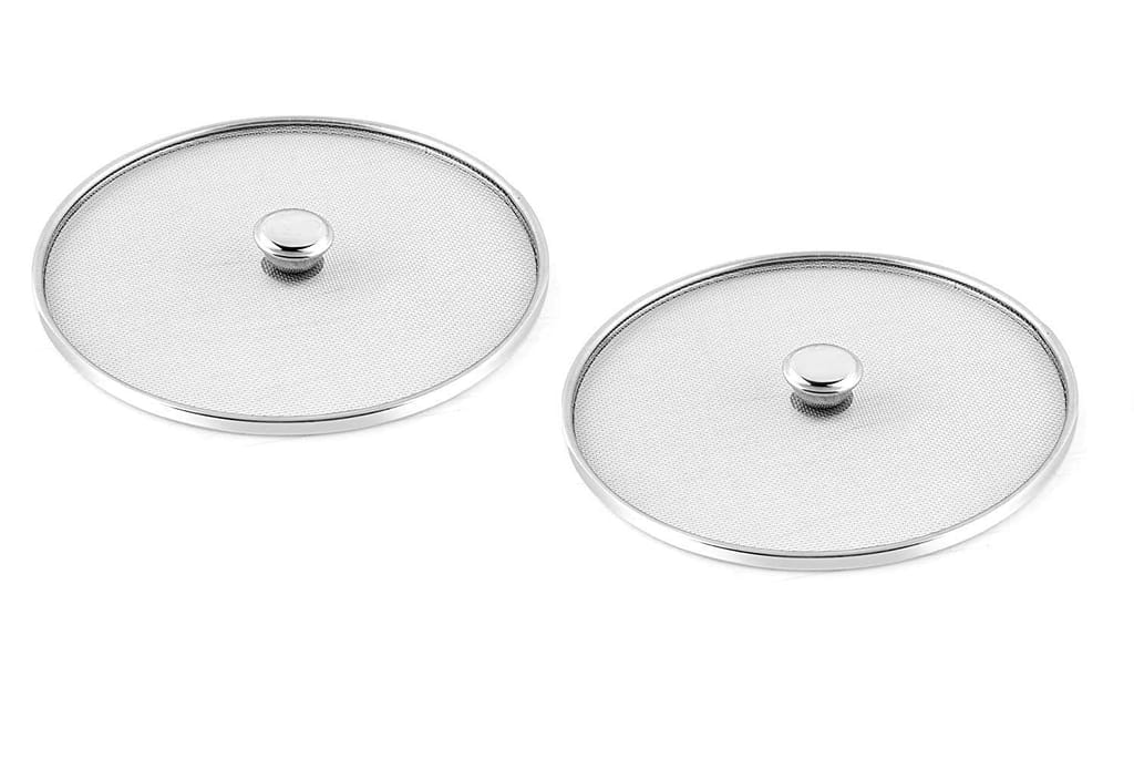 NURAT Stainless Steel Vessel Net Cover Lid for Fruits Vegetable Basket, Milk Pan, Food for Kitchen and Dining Table, (Pack of 3) Multi Size_ (8/9/10) Inch Pack