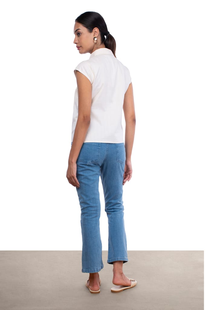 IVORY (Off-White) PIN-TUCK SHIRT