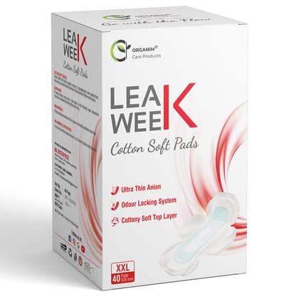 Leak Week Sanitary Pad XXL Anion Cottony Soft Pad,320mm Packing of 40 pieces soft gel