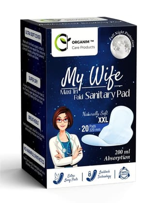 MY WIFE Sanitary Pad 320mm XXL Packing of 20 pieces soft gel,maxi pad for woman Sanitary Pad
