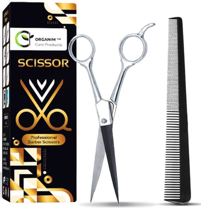 Organim care products Imported Best Barber Scissors for Salon use (6 Inch)(FREE BARBER COMB)