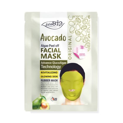 Purobio Avocado Glucoalgae Peel Off Facial Mask Kit