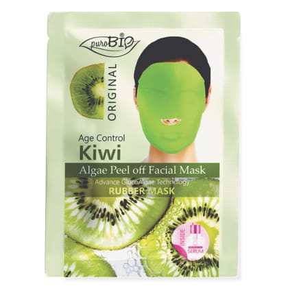 Purobio Kiwi Glucoalgae Peel Off Facial Mask Kit