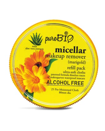 Purobio Marigold micellar makeup remover with ultra-soft cloths - 60g