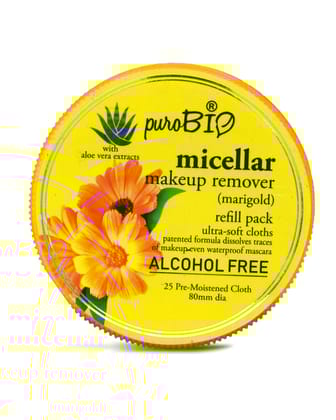 Purobio Marigold micellar makeup remover with ultra-soft cloths - 60g