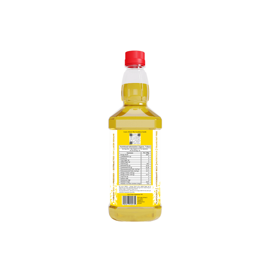 IndicWisdom Wood Pressed Groundnut Oil 1 Liter (Cold Pressed Groundnut Oil - Extracted on Wooden Churner)