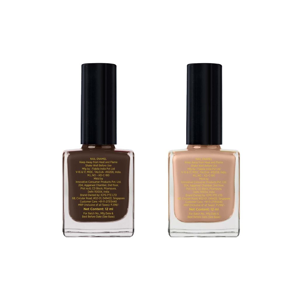 SABA Breathable Chip Resistant. Long Lasting Nail Polish Set of 2|Fast Drying/Halal/Cruelty Free/Vegan Nail Lacquer|Harmful Chemical Free, Water Permeable,Glossy Nail Polish (12 ml Each)