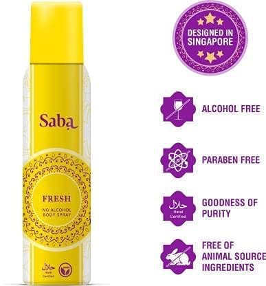 SABA Deodorant No Alcohol Body Spray- 150ml