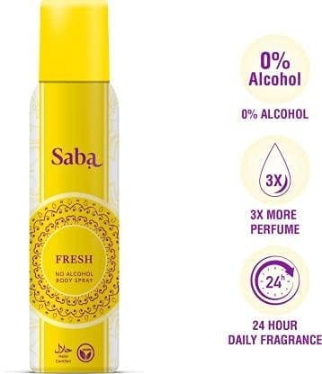 SABA Deodorant No Alcohol Body Spray- 150ml