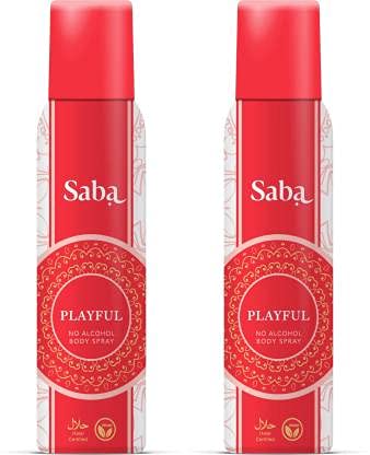 Saba Playful Deodorant No Alcohol Body Spray Combo Pack of 2