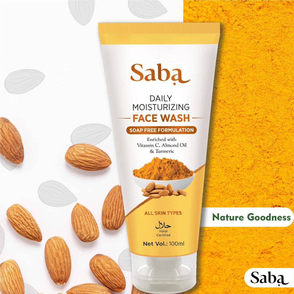 Saba Daily Moisturizing & Neem Face Wash Combo | All Skin Types | 100 ml Each | Pack Of 2
