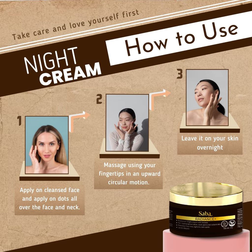 Saba Radiance+ Day Gel Cream & Radiance+ Night Gel Cream Combo | 50g Each - Pack of 2