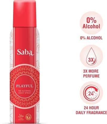 SABA Playful Perfume Halal Body Spray Deodorant|Long lasting Fragrance Halal & Vegan for Women-150ml
