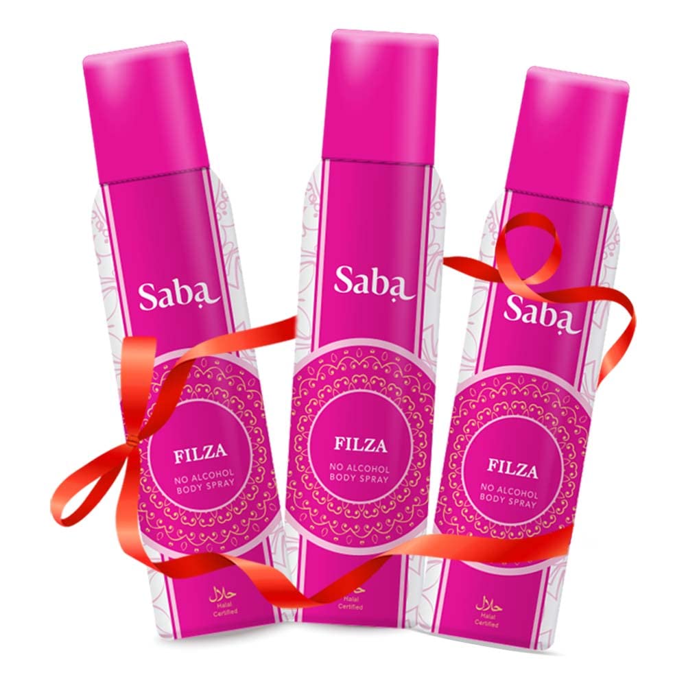 SABA Deodorant No Alcohol Body Spray Pack of 3