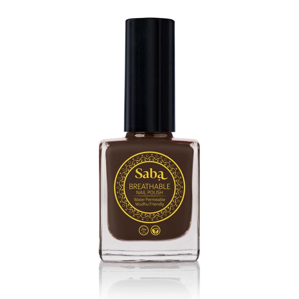 Saba Breathable Nail Polish 12 ml, High Glossy Shine Finish, No Chip, Long lasting Polish, Water Permeable, No harmful chemicals, Vegan, Cruelty Free, Halal Certified, No Toxin, Quick Dry