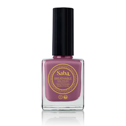 Saba Breathable Nail Polish 12 ml, High Glossy Shine Finish, No Chip, Long lasting Polish, Water Permeable, No harmful chemicals, Vegan, Cruelty Free, Halal Certified, No Toxin, Quick Dry