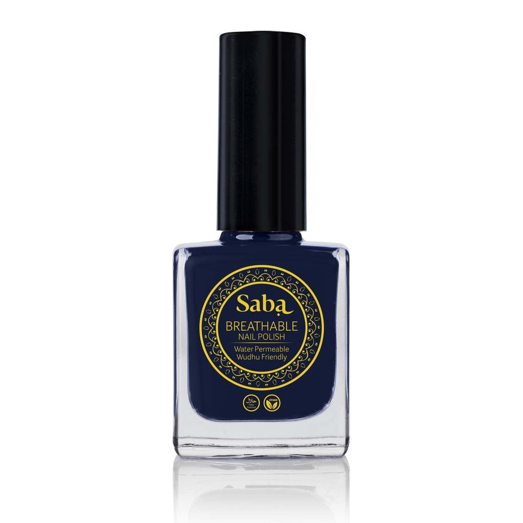 Saba Breathable Nail Polish 12 ml, High Glossy Shine Finish, No Chip, Long lasting Polish, Water Permeable, No harmful chemicals, Vegan, Cruelty Free, Halal Certified, No Toxin, Quick Dry