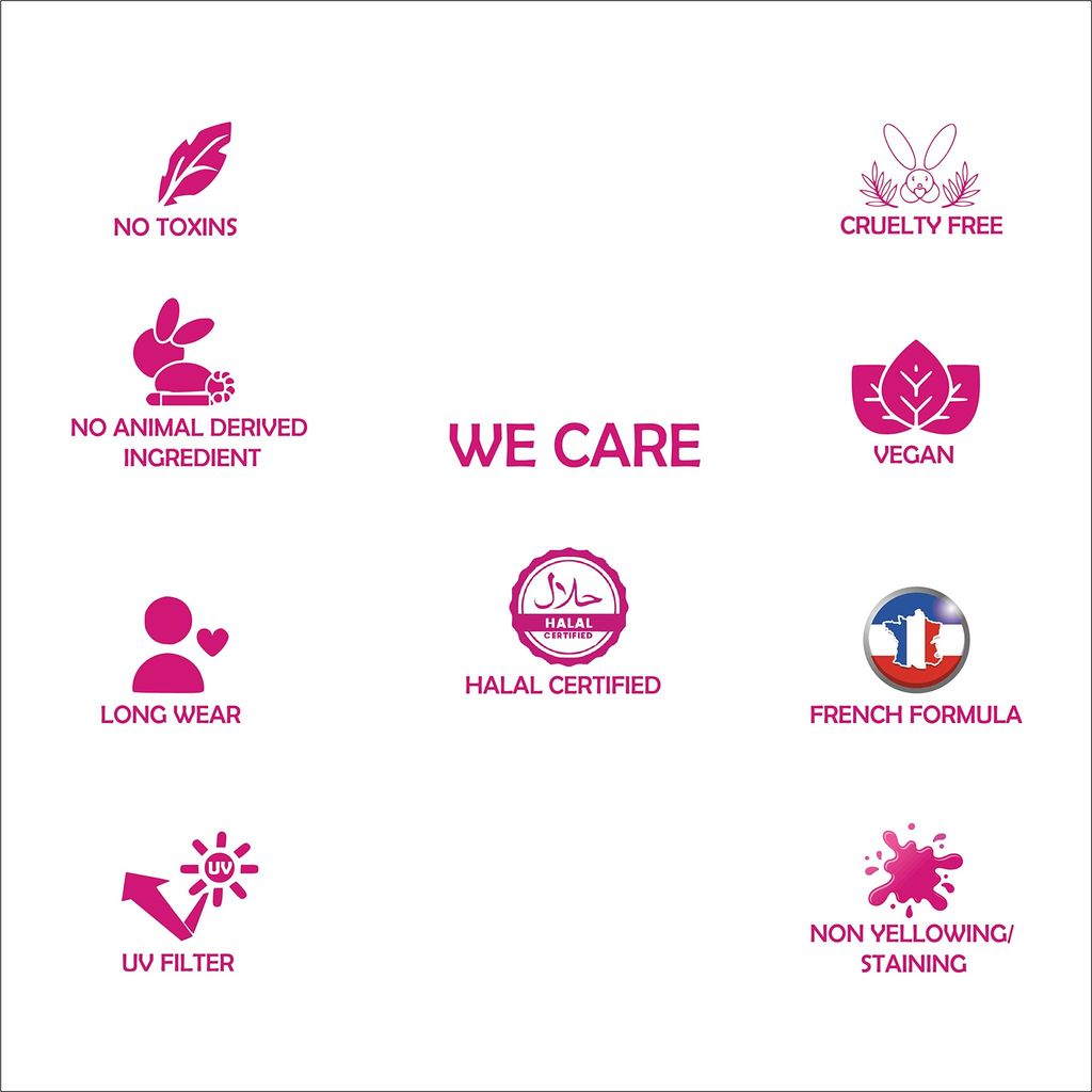 Saba Breathable Nail Polish 12 ml, High Glossy Shine Finish, No Chip, Long lasting Polish, Water Permeable, No harmful chemicals, Vegan, Cruelty Free, Halal Certified, No Toxin, Quick Dry