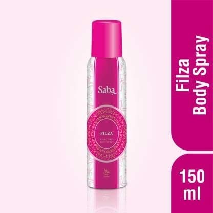 Saba Afrin Filza Deodorant No Alcohol Body Spray Combo Pack of 2