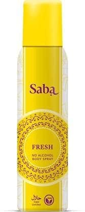 Saba Fresh Deodorant No Alcohol Body Spray Combo Pack of 2
