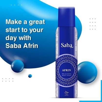 Saba Afrin No alcohol Perfumed Body spray deodorant 150 ml