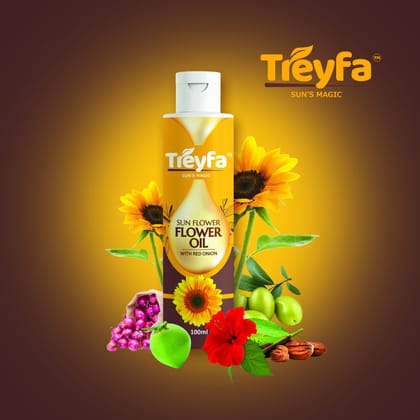 Treyfa Sunflower flower oil for hair growth and anti hairfall